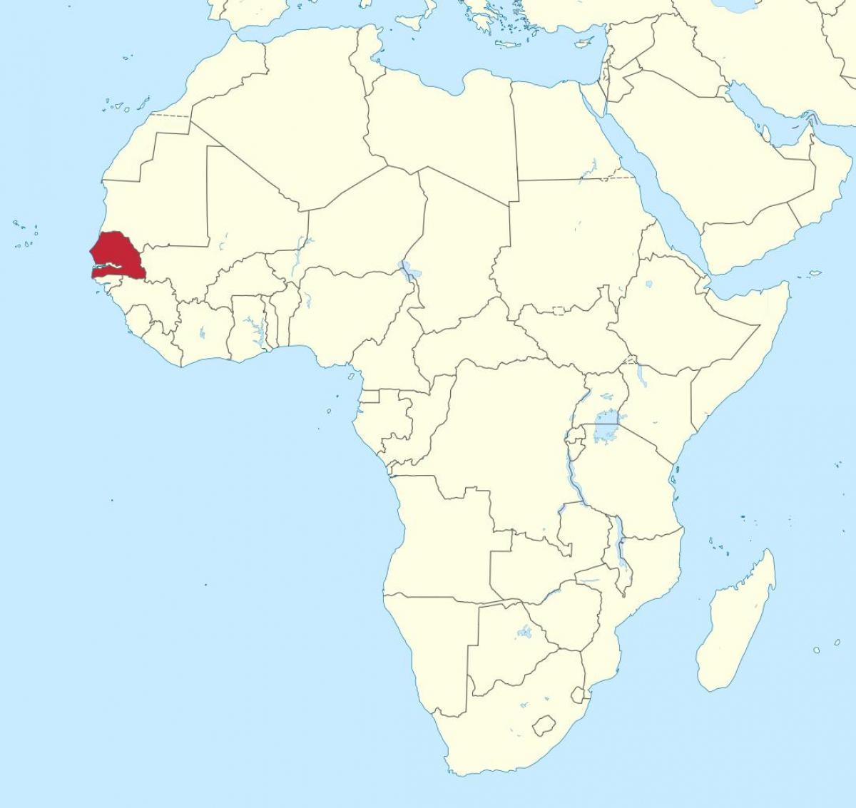 Сенегал на карте Африки