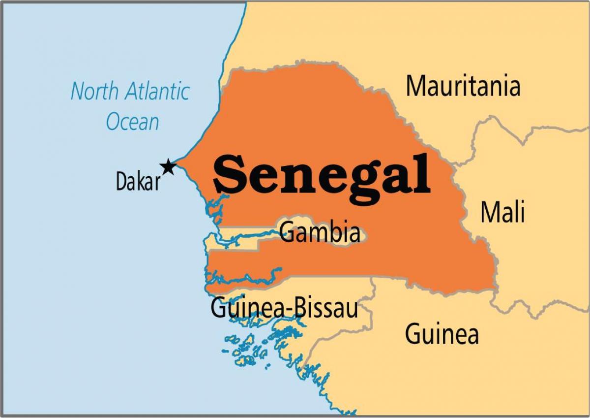 Сенегал на карте мира