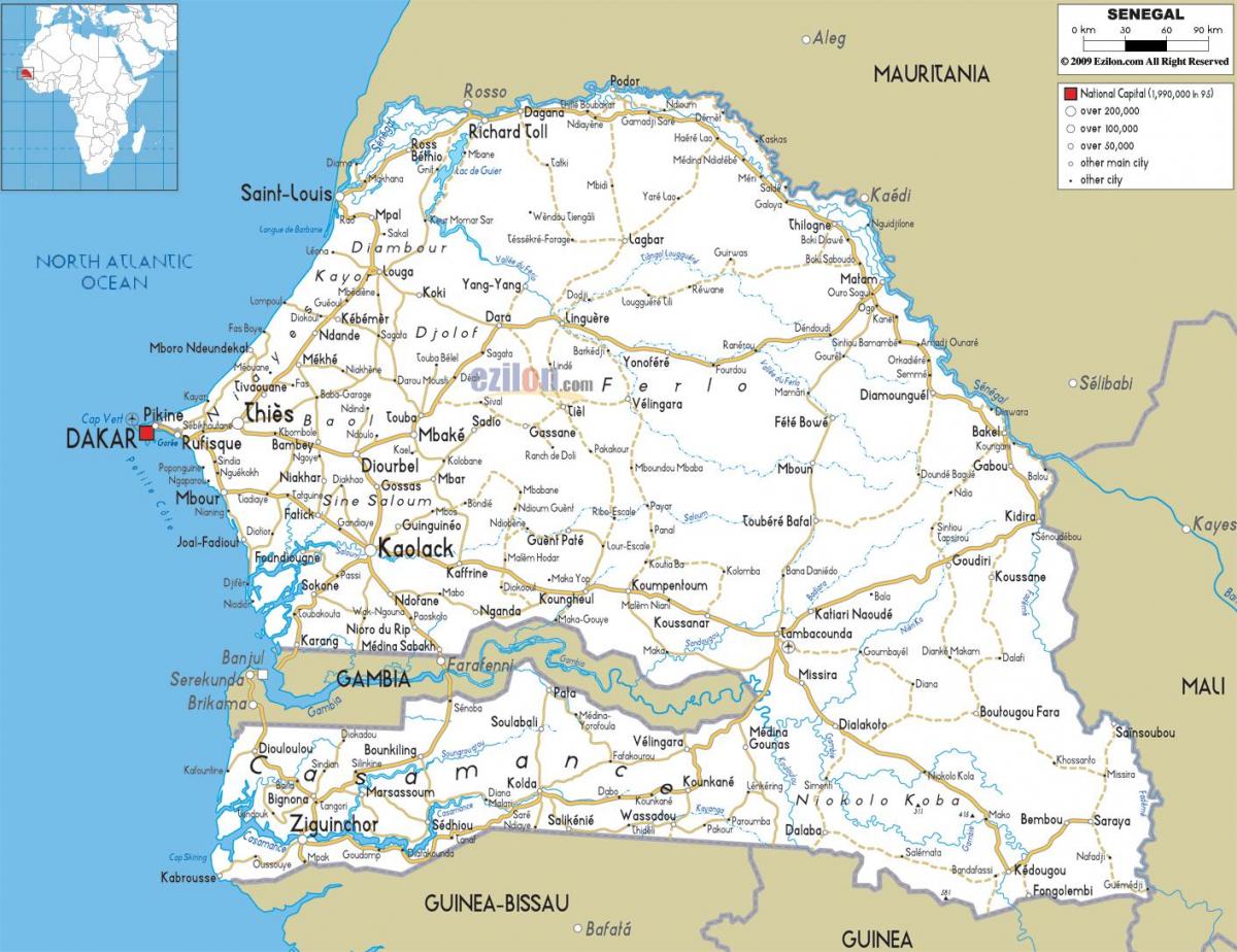 Сенегал карте казаманс 