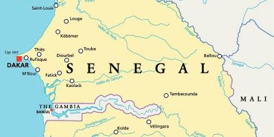Реки Сенегал карта Африки