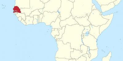 Сенегал на карте Африки