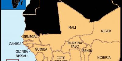 Карта Сенегала карте Западной Африке