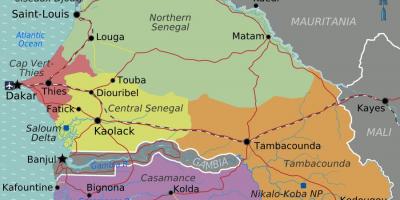 Карта Сенегала политических