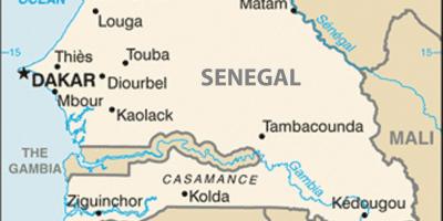 Карта Сенегала и окружающих стран